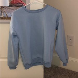 Blue ROMWE sweatshirt long sleeve